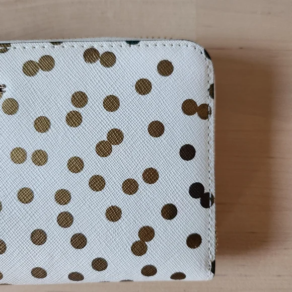 Kate Spade Cream and Gold Polka Dot Wallet - Picture 5 of 6